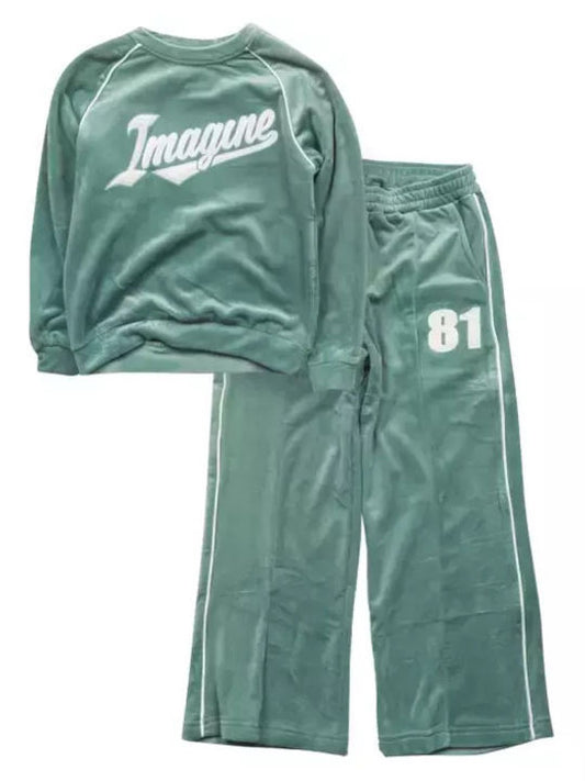 NEW COLLEGE IMAGINE VELVET TRACKSUIT