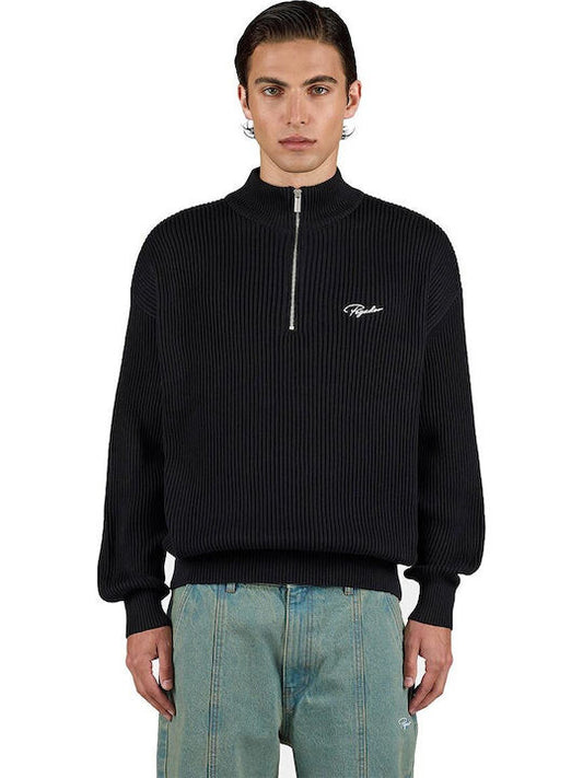 PEGADOR SIGNAR RIB OVERSIZED HALF ZIP KNIT SWEATER