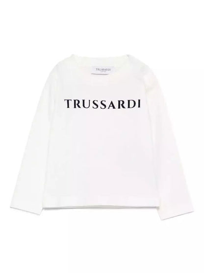 TRUSSARDI KIDS EMBROIDERED LS GUALE T SHIRT