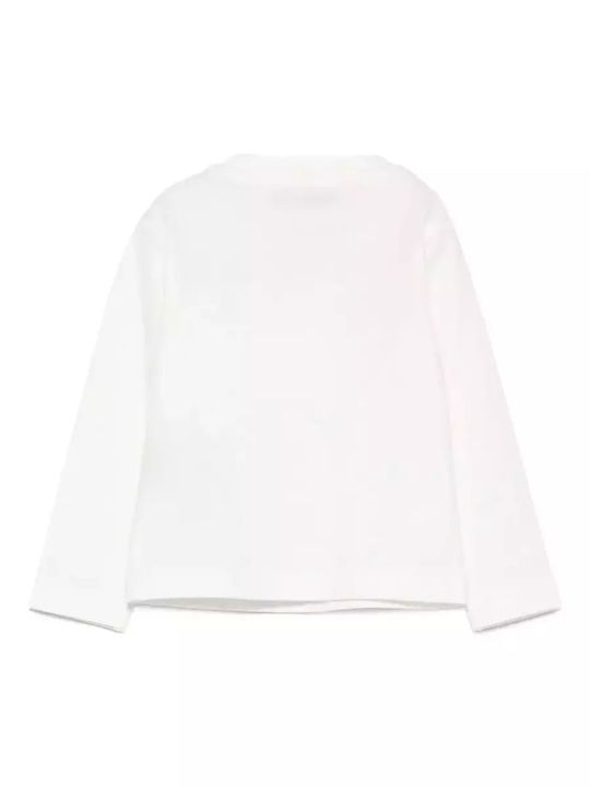 TRUSSARDI KIDS EMBROIDERED LS GUALE T SHIRT