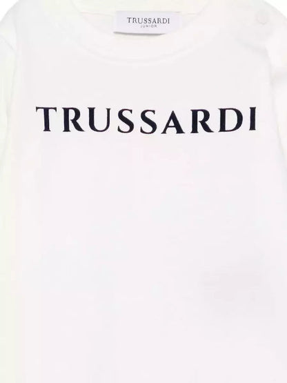 TRUSSARDI KIDS EMBROIDERED LS GUALE T SHIRT
