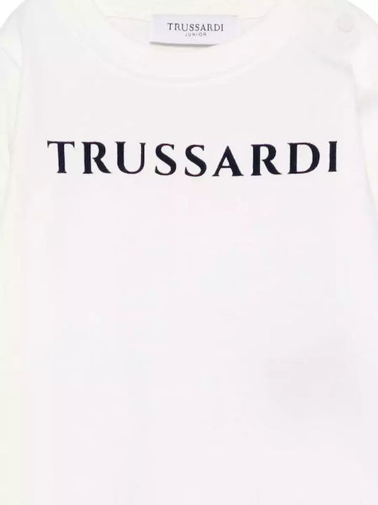 TRUSSARDI KIDS EMBROIDERED LS GUALE T SHIRT