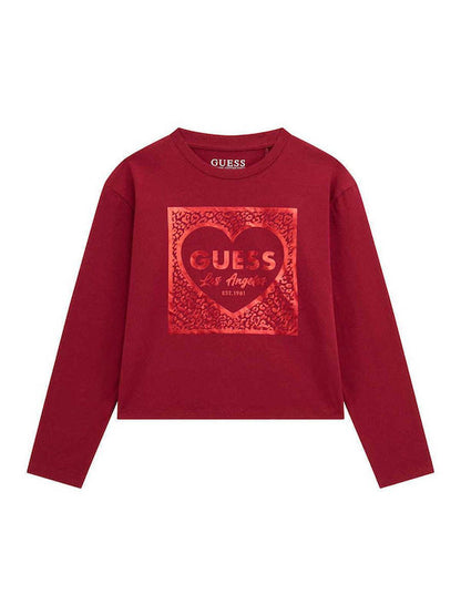 GUESS JEANS KIDS STAMPED LOGO T SHIRT
