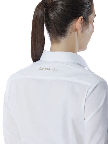 U.S POLO ASSN WOMAN STRETCH POLPLIN LOGO SHIRT