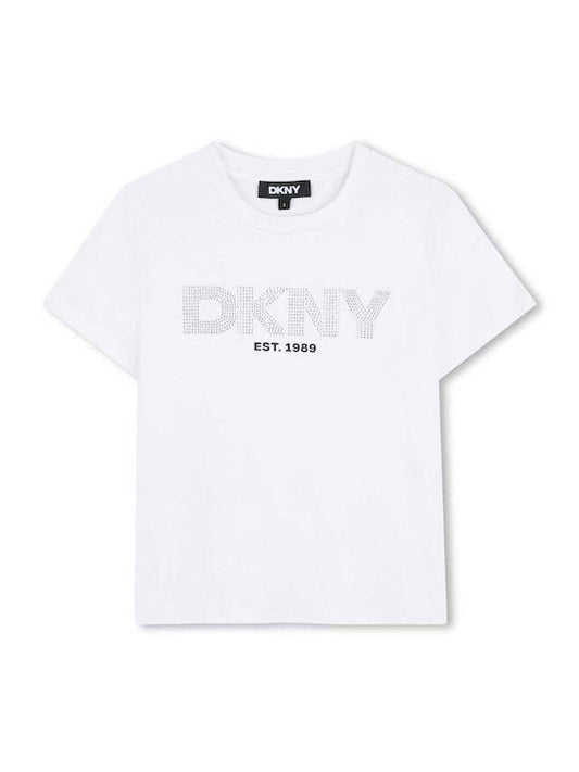 DKNY GIRLS WHITE LOGO T-SHIRT