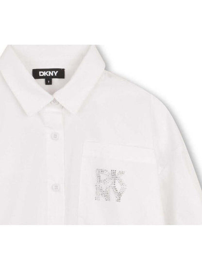 DKNY GIRLS LOGO PRINT SHIRT