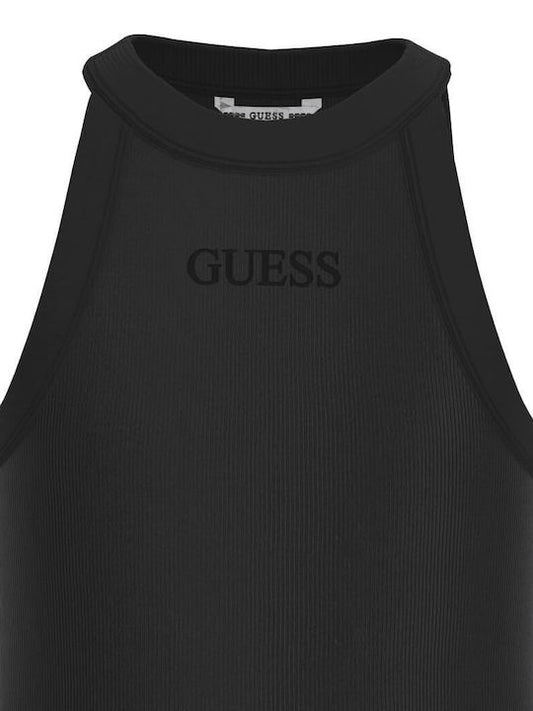 GUESS KIDS GIRLS RIBBED HALTERNECK TOP