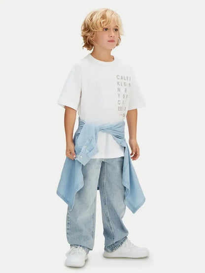 CALVIN KLEIN RELAXED FIT SQUARE LOGO T SHIRT