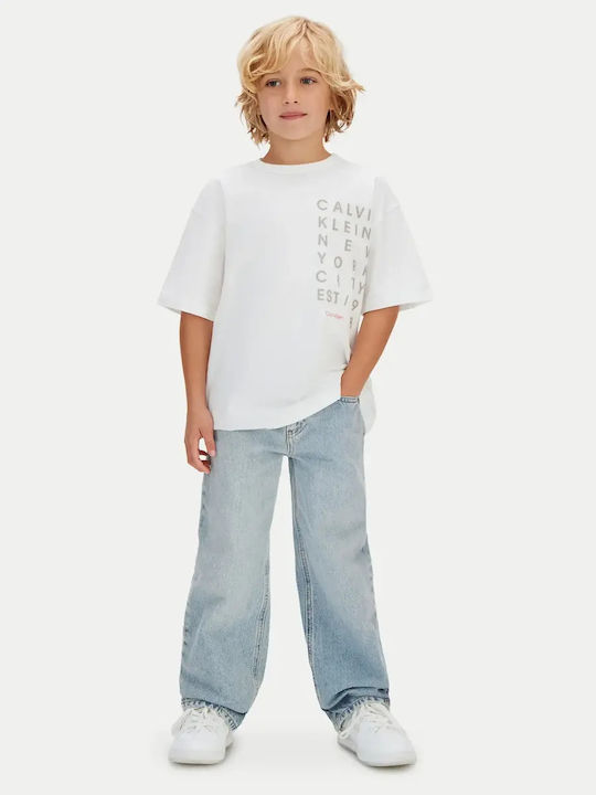 CALVIN KLEIN RELAXED FIT SQUARE LOGO T SHIRT