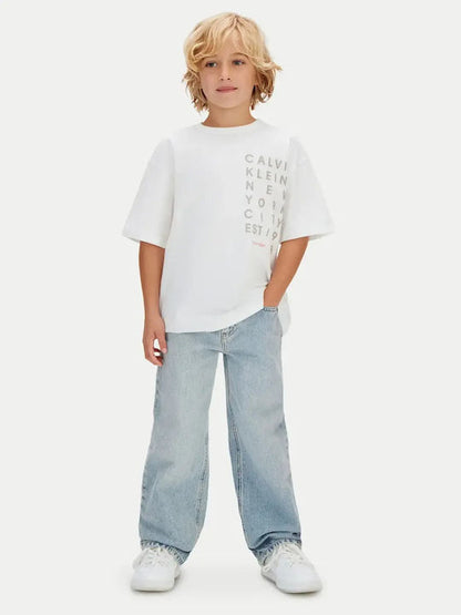 CALVIN KLEIN RELAXED FIT SQUARE LOGO T SHIRT