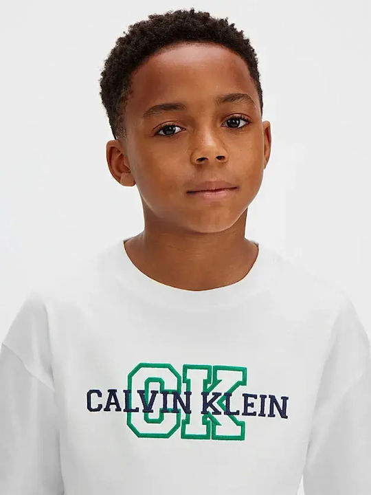 CALVIN KLEIN KIDS VARSITY LOGO T SHIRT