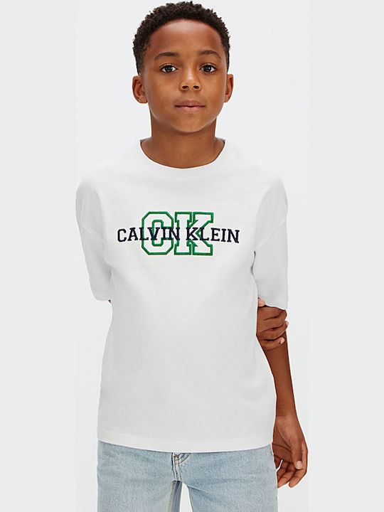 CALVIN KLEIN KIDS VARSITY LOGO T SHIRT