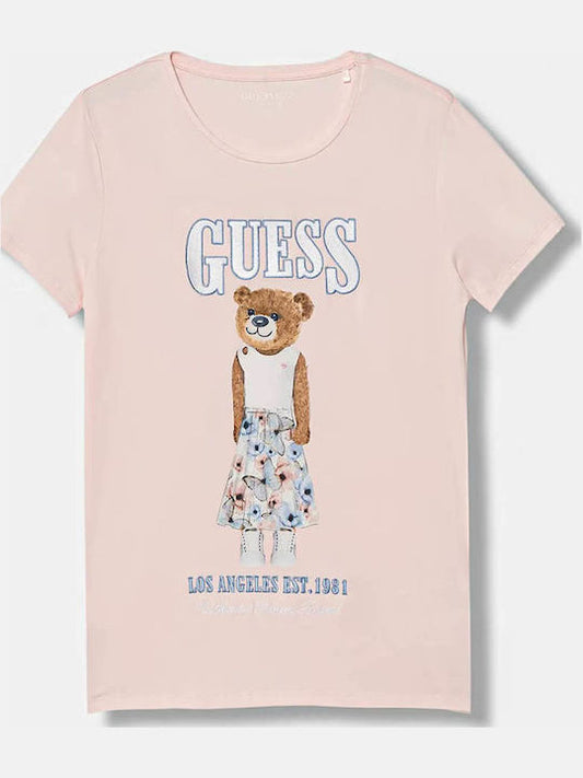 GUESS KIDS TEDDY BEAR GIRLS T SHIRT