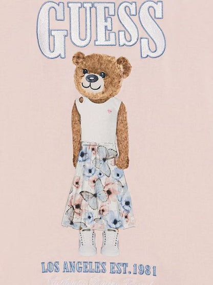 GUESS KIDS TEDDY BEAR GIRLS T SHIRT