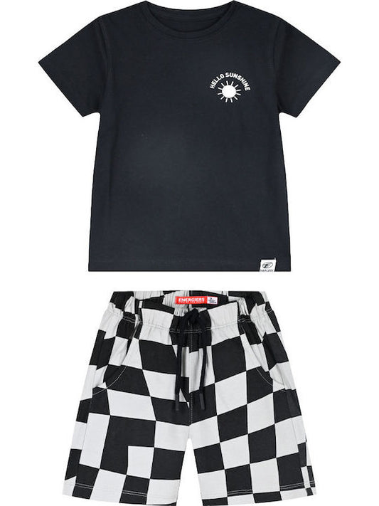 ENERGIERS SET CHECK SHORT & T SHIRT