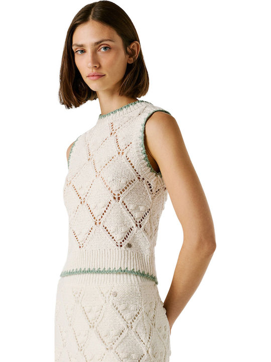 PEPE JEANS KAIRA KNITTED DIAMOND POINTELLE TOP