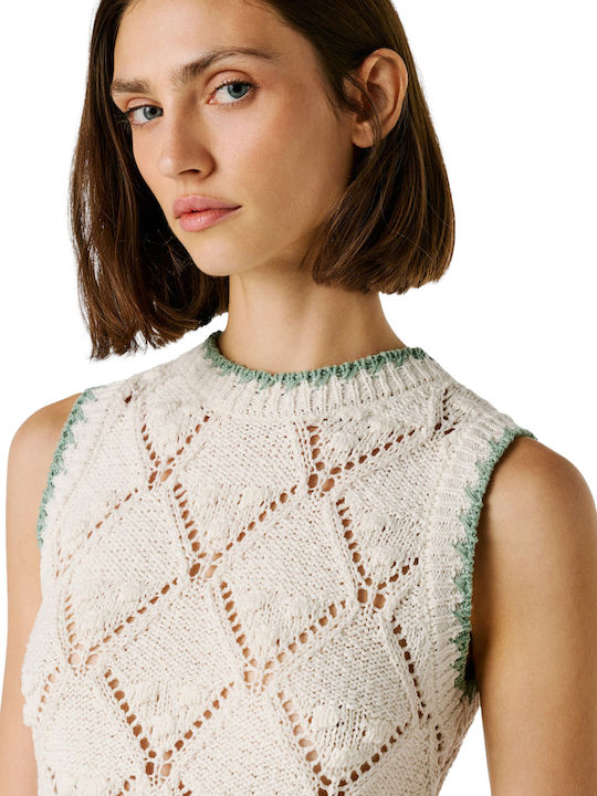 PEPE JEANS KAIRA KNITTED DIAMOND POINTELLE TOP