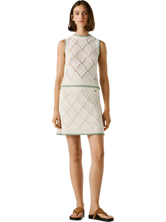 PEPE JEANS KAIRA KNITTED DIAMOND POINTELLE TOP