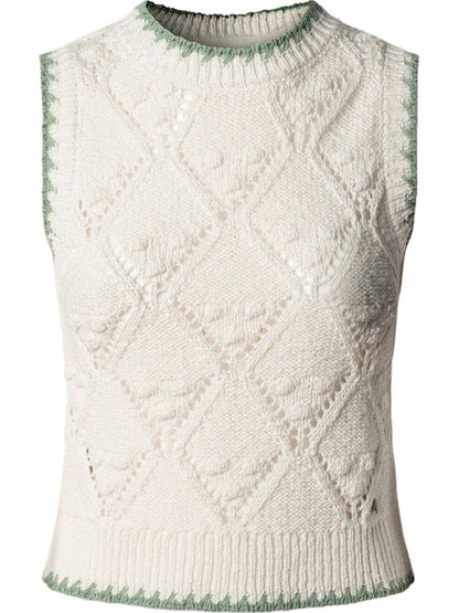 PEPE JEANS KAIRA KNITTED DIAMOND POINTELLE TOP
