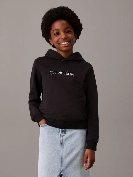 CALVIN KLEIN KIDS LOGO TERRY HOODIE