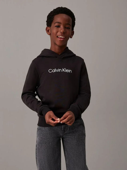 CALVIN KLEIN KIDS LOGO TERRY HOODIE