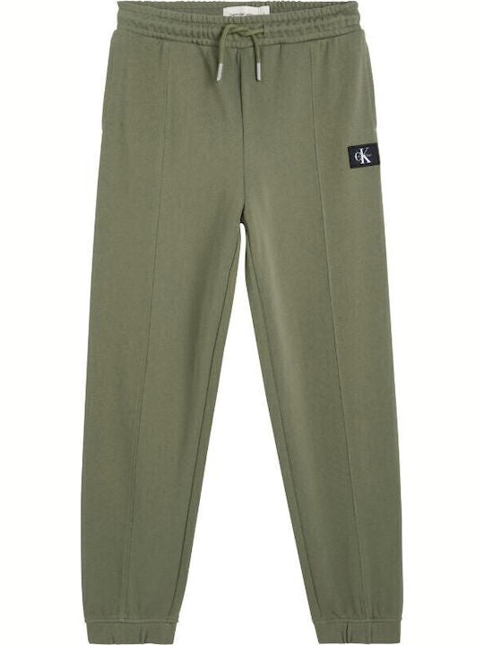 CALVIN KLEIN KIDS WOVEN LABEL RELAXED SWEATPANTS