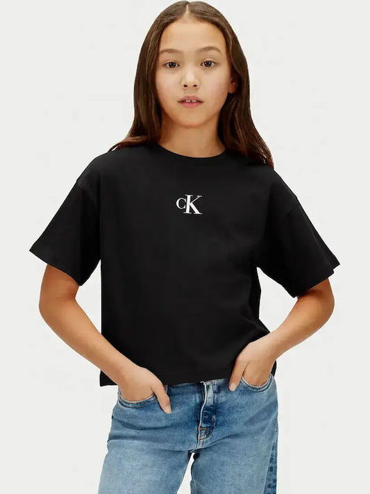 CALVIN KLEIN KIDS LOGO BOXY T SHIRT