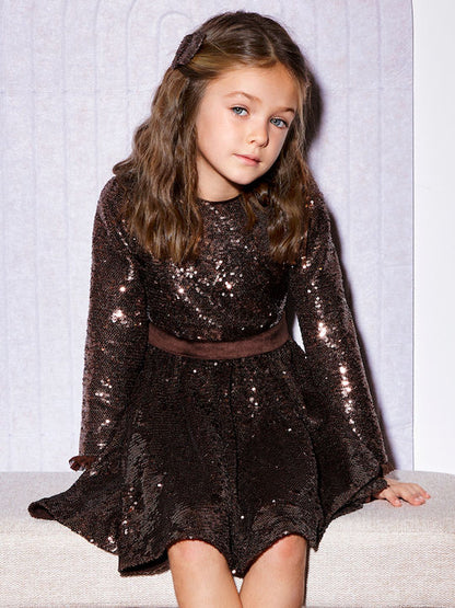 ABEL & LULA ALLOVER SEQUINS DRESS