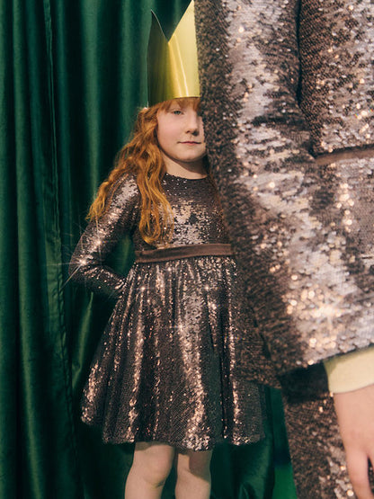 ABEL & LULA ALLOVER SEQUINS DRESS