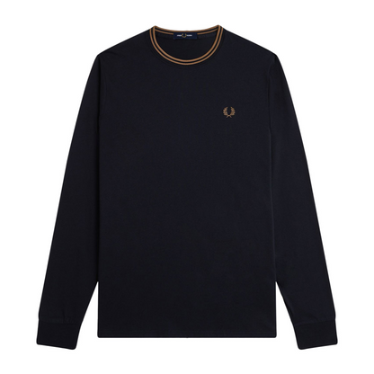FRED PERRY LS TWIN TIPPED T SHIRT