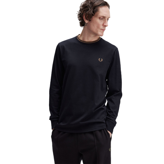 FRED PERRY LS TWIN TIPPED T SHIRT