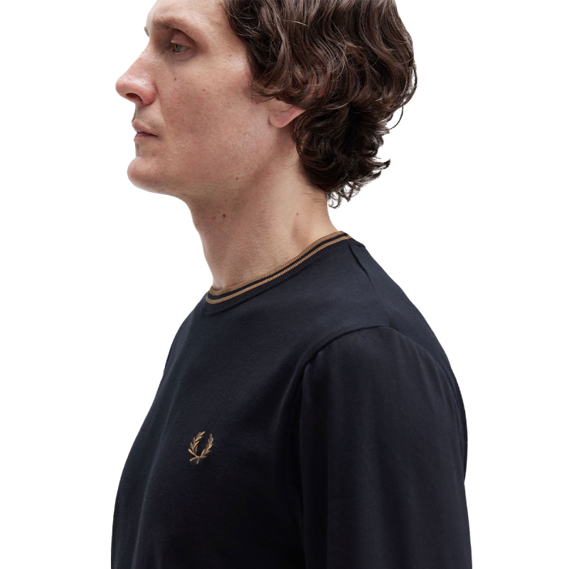 FRED PERRY LS TWIN TIPPED T SHIRT