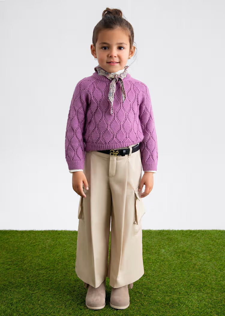 MAYORAL ABEL&LULA  GIRLS KNITTED GLITTER JERSEY