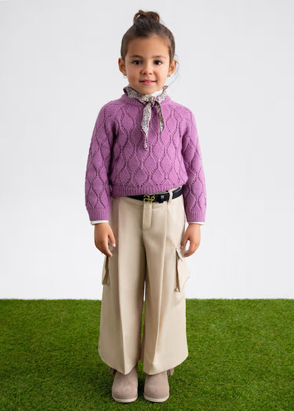 MAYORAL ABEL&LULA  GIRLS KNITTED GLITTER JERSEY