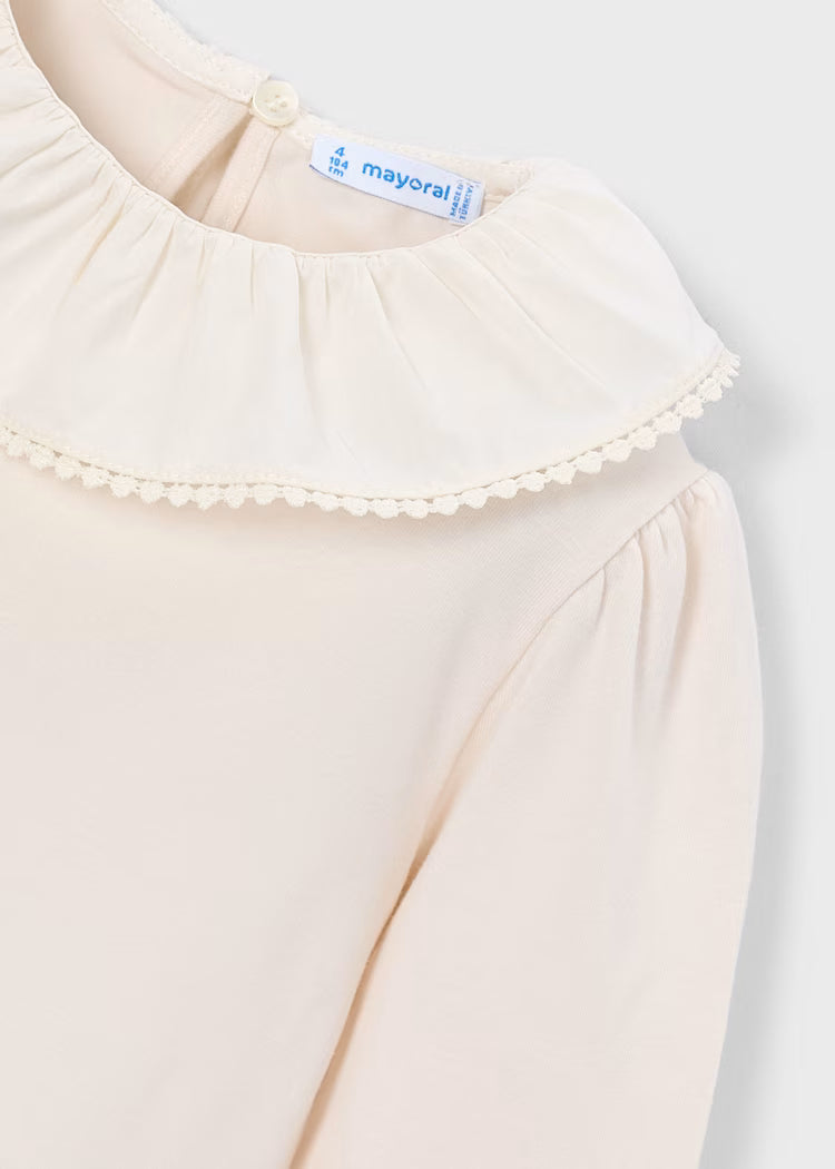MAYORAL GIRL RUFFLE COLLAR BLOUSE