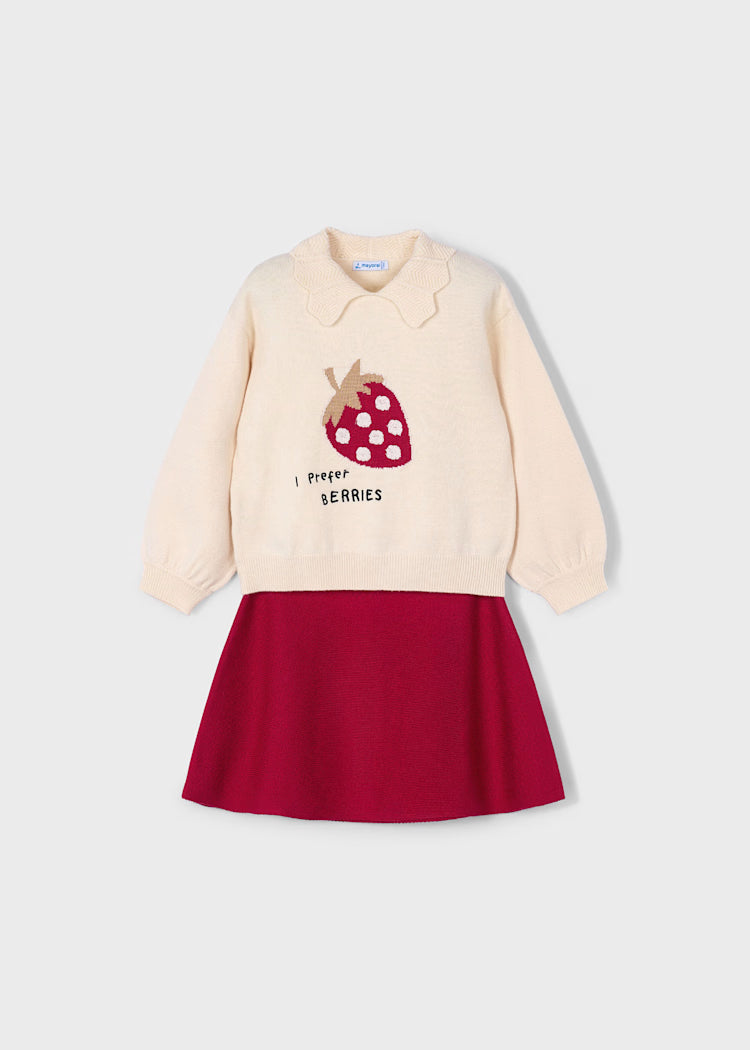 MAYORAL GIRLS 2 PIECE KNITTED JUMPER & SKIRT