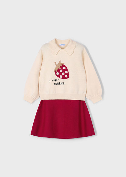 MAYORAL GIRLS 2 PIECE KNITTED JUMPER & SKIRT
