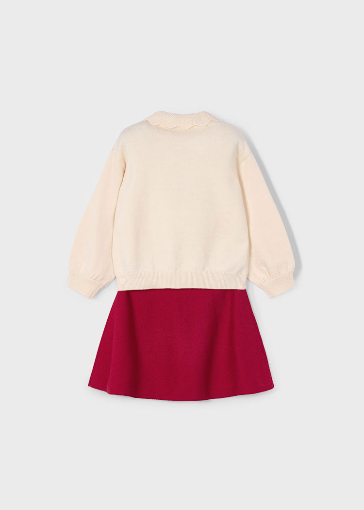 MAYORAL GIRLS 2 PIECE KNITTED JUMPER & SKIRT