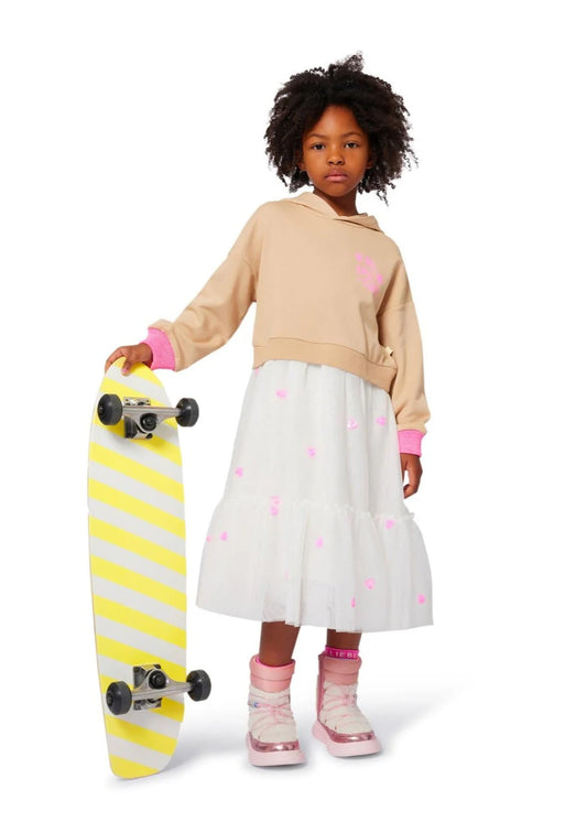 BILLIEBLUSH GIRLS HOODED TULLE DRESS