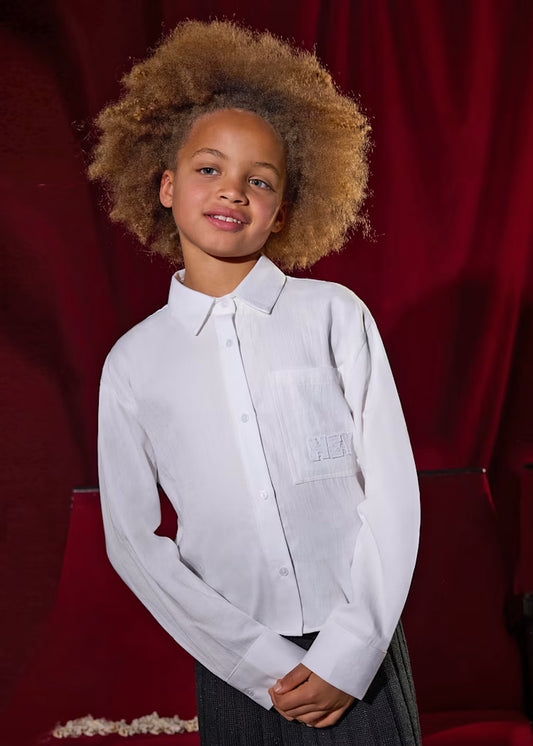 MAYORAL GIRLS POCKET BLOUSE