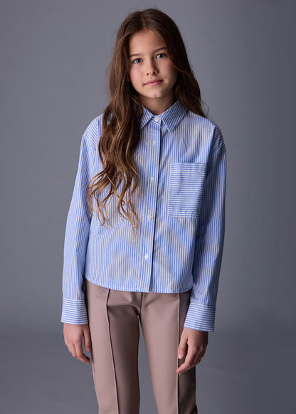 MAYORAL GIRLS POCKET STRIPED BLOUSE