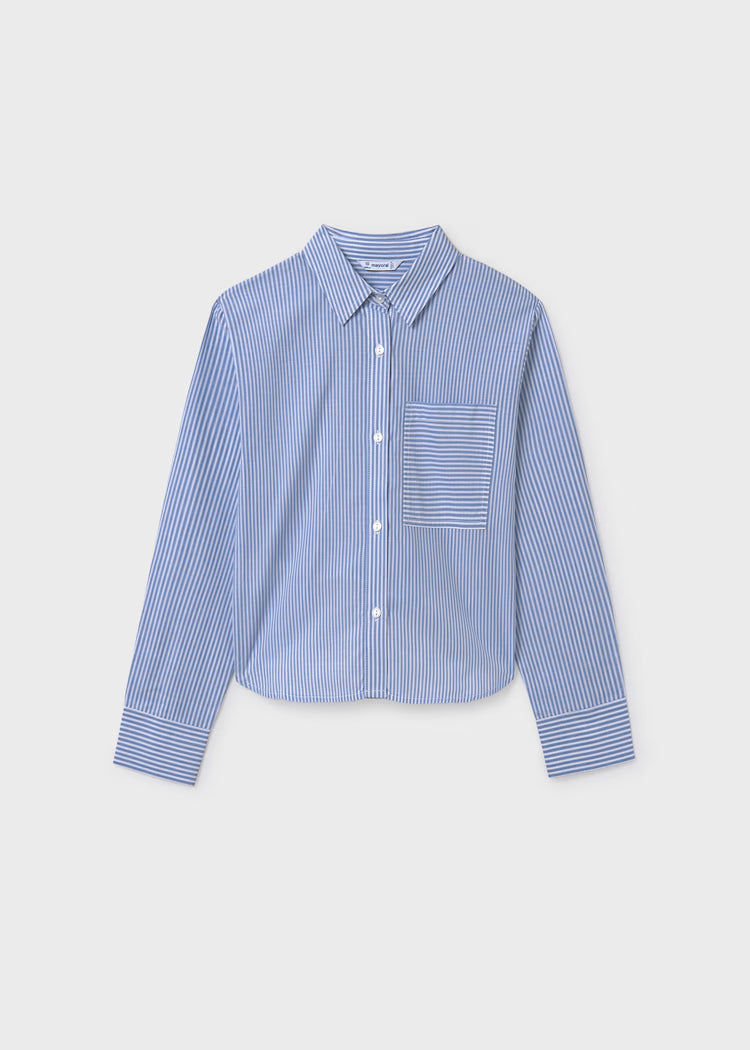 MAYORAL GIRLS POCKET STRIPED BLOUSE