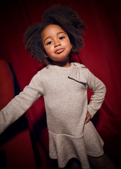 MAYORAL GIRLS BOW KNITTED DRESS
