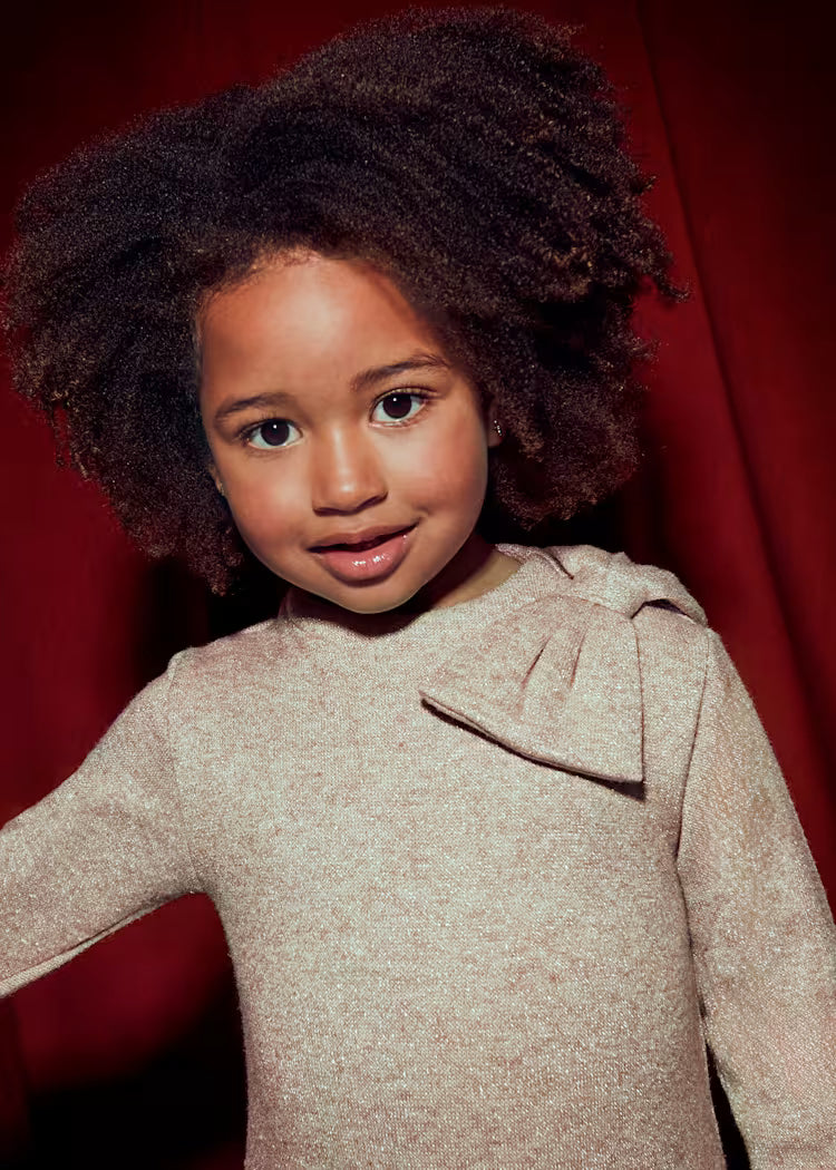 MAYORAL GIRLS BOW KNITTED DRESS