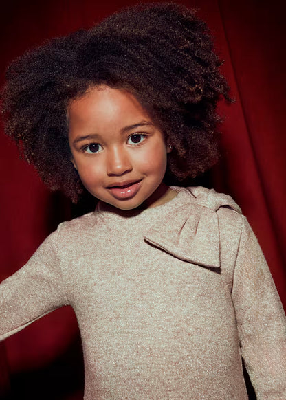 MAYORAL GIRLS BOW KNITTED DRESS