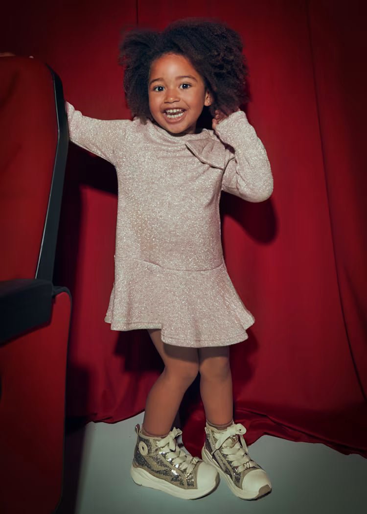 MAYORAL GIRLS BOW KNITTED DRESS