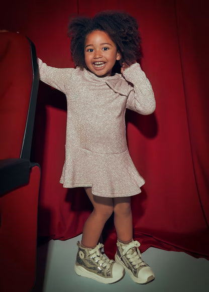 MAYORAL GIRLS BOW KNITTED DRESS