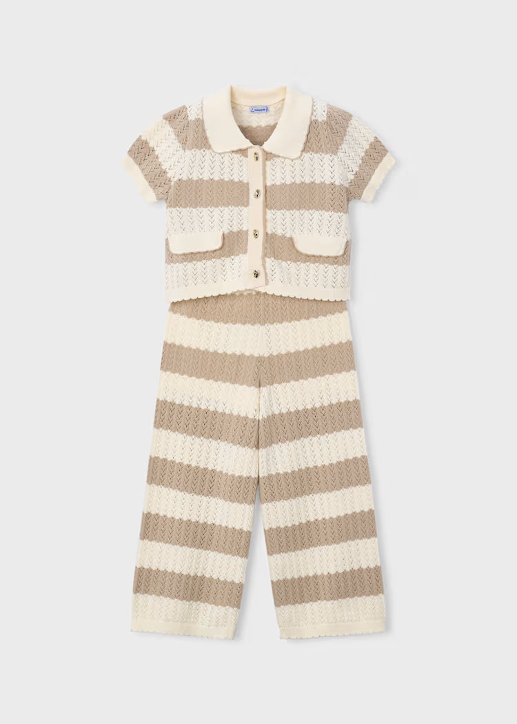 MAYORAL KNITTED CARDIGAN AND PANTS SET