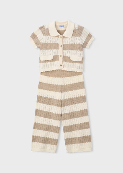 MAYORAL KNITTED CARDIGAN AND PANTS SET