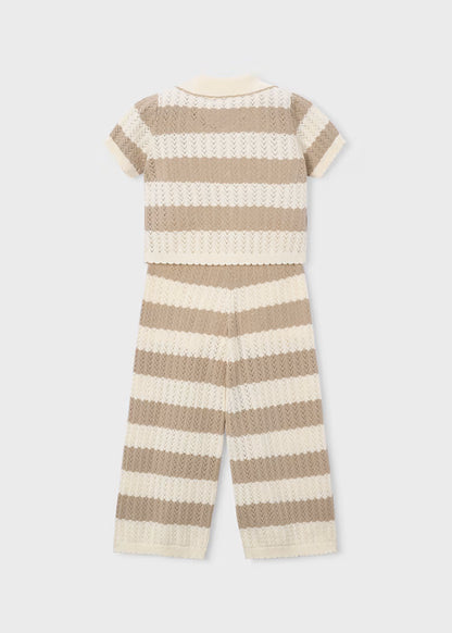 MAYORAL KNITTED CARDIGAN AND PANTS SET